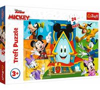 Tréfl - Mickey, Mickey Mouse et Ses Amis - Puzzle 24 Maxi - 24 Grandes Pièces, Puzzles Colorés avec Personnages Disney, Divertissement Créatif, Amusant pour Les Enfants à partir de 3 Ans