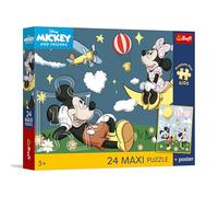 Trefl - Mickey Mouse and Friends, Les Amis de Mickey Mouse - Puzzle géant de 24 pièces - 24 Grandes pièces, Affiche Originale, Divertissement créatif, pour Les Enfants à partir de 3 Ans