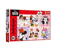 Trefl - Mickey Mouse et Ses Amis, La journée colorée de Minnie - Puzzle de 160 pièces - Puzzle coloré avec des Personnages de Dessins animés, pour Le Plaisir des Enfants à partir de 6 Ans
