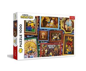 Trefl - Minions, Gallérie de Minions - Puzzle 1000 éléments - Puzzle avec Personnages de Films animés, Collage d'images drôles, Puzzles Modernes pour Adultes et Enfants à partir de 12 Ans