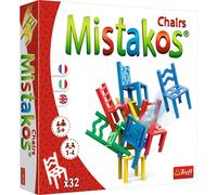 Trefl - Mistakos Chaises - Jeu d'adresse Familial, Mistakos Chairs, Jeu Social, Tower Building Fun pour Toute la Famille, pour Adultes et Enfants de Plus de 5 Ans 02321