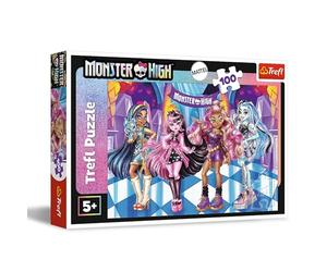 Trefl - Monster High, Amis Effrayants - Puzzle 100 Pièces - Puzzle coloré avec des Personnages de Dessin Animé, Divertissement Créatif, pour Les Enfants à partir de 5 Ans