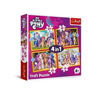 Trefl-My Little Pony, Découvrez Les Pony-Puzzles 4 en 1, 4 Puzzles, de 35 à 70 éléments - Puzzles colorés avec des Personnages de Bandes animées, pour Les Enfants de Plus de 4 Ans.