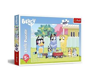 Trefl - My Little Pony, Joyeux Univers de Bluey - Puzzles 100 Pièces - Puzzle Coloré avec des Personnages de Bande Dessinée, Divertissement Créatif, Loisir pour Les Enfants à partir de 5 Ans