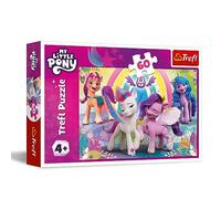Trefl - My Little Pony, Univers de l’amitié - Puzzles 60 Pièces - Puzzle Coloré avec des Personnages de Bande Dessinée, Divertissement Créatif, Loisir pour Les Enfants à partir de 4 Ans