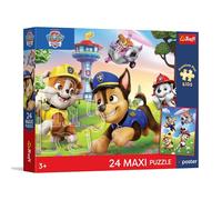 Trefl - Patrouille du Chien, Promenade Joyeuse - Puzzle 24 Maxi - 24 Grandes pièces, Affiche Unique, Divertissement créatif, pour Enfants à partir de 3 Ans
