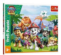 Trefl - Paw Patrol, amitié préhistorique - Puzzle 24 Maxi - 24 grands éléments, loisirs créatifs, pour les enfants à partir de 3 ans