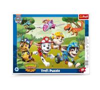 Trefl- Patrouille Paw Patrol, Astuces Performantes des Chiens-Puzzle Petits, 25 Grandes Pièces, Cadre et Plateau Rigide pour Les Enfants à partir de 4 Ans, 31429, Multicolor