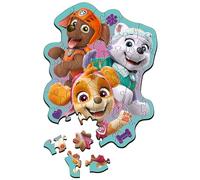 Trefl – Puzzle en bois Paw Patrol Joyeuse Bande de Chiens – 50 pièces, 10 figurines