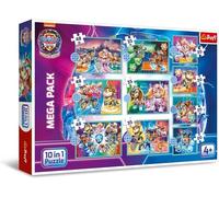 Trefl - Paw Patrol : The Mighty Movie, Journées Joyeuse de Chiots -Puzzles 10en1, de 12 à 48 Pièces - Puzzles Colorés avec des Personnages de Bandes Dessinées, pour Les Enfants à partir de 4 Ans