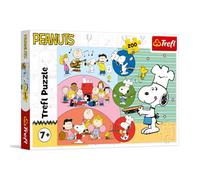 Trefl - Peanuts, Snoopy et Ses Amis - Puzzle de 200 pièces - Puzzle coloré représentant des Personnages de Dessins animés, pour Les Enfants de 7 Ans et Plus