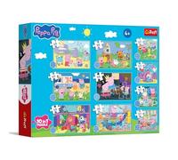 Trefl - Peppa Pig : Le Monde Amusant de Peppa - 10 en 1, 10 Puzzles, de 20 à 48 pièces - Puzzles colorés avec Les Personnages du Dessin animé, pour Les Enfants à partir de 4 Ans