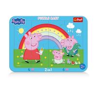 Trefl - Peppa Pig - Petite Peppa - Puzzles 2 en 1 avec Cadre pour bébés pour Enfants à partir de 2 Ans