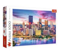 Trefl - Pittsburgh, Pennsylvanie, Les États-Unis - Puzzle 1000 Pièces - Paysage Urbain, Les Gratte-Ciel, Puzzle DIY, Divertissement Créatif, Amusant, Puzzles Classiques pour Adultes et Enfants 12+