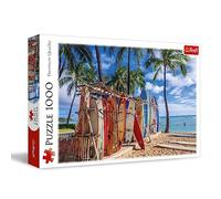 Trefl-Plage de Waikiki, Hawaii-Puzzle 1000 éléments-Puzzle Moderne pour Les passionnés de Surf, États-Unis, DIY, Amusement, Puzzles Classiques pour Adultes et Enfants à partir de 12 Ans.