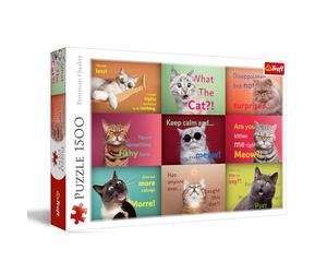 Trefl - Portraits Amusants des Chats - Puzzle 1500 Pièces - Puzzle DIY avec Chats Amusants, Divertissement créatif, Loisir, Puzzle Classiques pour Les Adultes et Les Enfants à partir de 12 Ans