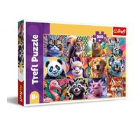 Trefl - Portraits d'animaux Amusants - Puzzle 300 Pièces - Collage coloré avec des Animaux, Divertissement créatif, Loisir pour Les Enfants à partir de 8 Ans
