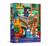 Trefl Premium Plus Quality - Pets & People Stuff : Corgi dans Les Toilettes - 1000 pièces, série Motifs intemporels, pièces Parfaitement ajustées, pour Adultes et Enfants à partir de 14 Ans