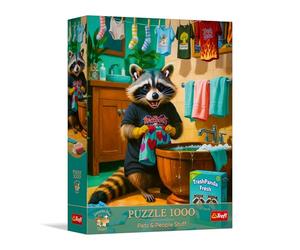 Trefl Premium Plus Quality - Pets & People Stuff : Jour de lessive - 1000 pièces, série Timeless Motifs, pièces Parfaitement ajustées, pour Adultes et Enfants âgés de 14 Ans et Plus