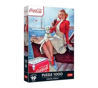 Trefl Premium Plus Quality - Puzzle Coca-Cola: C'est l'heure de Faire Une Pause - 1000 pièces, série Motifs intemporels, pièces Parfaitement ajustées, pour Adultes et Enfants âgés de 14 Ans et Plus