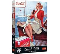 Trefl Premium Plus Quality - Puzzle Coca-Cola: C'est l'heure de Faire Une Pause - 1000 pièces, série Motifs intemporels, pièces Parfaitement ajustées, pour Adultes et Enfants âgés de 14 Ans et Plus