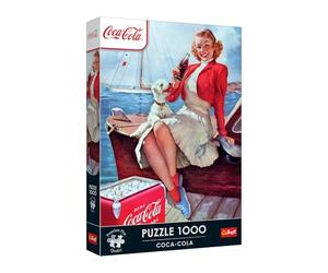 Trefl Premium Plus Quality - Puzzle Coca-Cola: C'est l'heure de Faire Une Pause - 1000 pièces, série Motifs intemporels, pièces Parfaitement ajustées, pour Adultes et Enfants âgés de 14 Ans et Plus