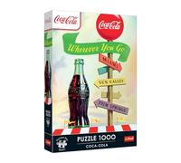 Trefl Premium Plus Quality - Puzzle Coca-Cola: Où Que Vous alliez - 1000 pièces, série Motifs intemporels, pièces Parfaitement ajustées, pour Adultes et Enfants âgés de 14 Ans et Plus