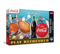 Trefl Premium Plus Quality - Puzzle Coca-Cola: Un Moment de détente - 1000 pièces, série Motifs intemporels, pièces Parfaitement ajustées, pour Adultes et Enfants âgés de 14 Ans et Plus