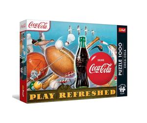 Trefl Premium Plus Quality - Puzzle Coca-Cola: Un Moment de détente - 1000 pièces, série Motifs intemporels, pièces Parfaitement ajustées, pour Adultes et Enfants âgés de 14 Ans et Plus