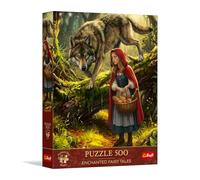 Trefl Premium Plus Quality - Puzzle Contes de fées enchantés : Le Petit Chaperon Rouge et Le Loup - 500 pièces, série Thèmes intemporels, pour Adultes et Enfants de 10 Ans et Plus