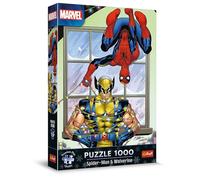 Trefl Premium Plus Quality - Puzzle de Noël Marvel, Spider-Man & Wolverine: Noël - 1000 Pièces, Personnages Favoris, pour Les Adultes et Les Enfants à partir de 14 Ans
