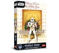 Trefl Premium Plus Quality - Puzzle de Noël Star Wars: La Patrouille de Noël de Stromtroopers - 1000 Pièces, Personnages Favoris, pour Les Adultes et Les Enfants à partir de 14 Ans