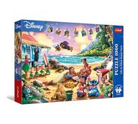 Trefl Premium Plus Quality - Puzzle Disney, Lilo & Stitch Fête à la Plage - 1000 pièces, série de Puzzles sur Le thème des Personnages, pour Adultes et Enfants âgés de 14 Ans et Plus