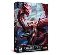 Trefl Premium Plus Quality - Puzzle Fantasy Collection : Mage Ecarlate - 1000 pièces, Série d’Images du Monde Fantastique, Anne Stokes, pour Adultes et Enfants à partir de 12 Ans