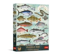 Trefl Premium Plus Quality - Puzzle Finders Keepers: Poissons - 500 pièces, série Motifs intemporels, pièces Parfaitement ajustées, pour Adultes et Enfants âgés de 10 Ans et Plus