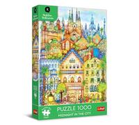 Trefl Premium Plus Quality - Puzzle Madalina Tantareanu: Minuit à Barcelone - 1000 pièces, série de Puzzles représentant Les œuvres de L'Artiste roumain, pour Adultes et Enfants à partir de 14 Ans