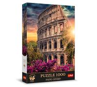 Trefl Premium Plus Quality - Puzzle Photo Odyssey : Colisée, Amphithéâtre de Rome : Village d’Oia, Santorin - 1000 pièces, Série de Photos Uniques, pour Adultes et Enfants à partir de 12 Ans