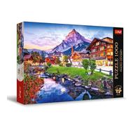 Trefl Premium Plus Quality - Puzzle Photo Odyssey : Ville des Alpes, Suisse : Village d’Oia, Santorin - 1000 pièces, Série de Photos Uniques, pour Adultes et Enfants à partir de 12 Ans