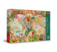 Trefl Premium Plus Quality - Puzzle Tea Time : Carte du Monde Ancienne - 1000 Pièces, Série d'images Peintes Nostalgiques, pour Les Adultes et Les Enfants de Plus de 14 Ans