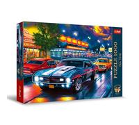 Trefl – Puzzle Tea Time: Escapade Nocturne – 1000 pièces, images peintes nostalgiques – dès 14 ans