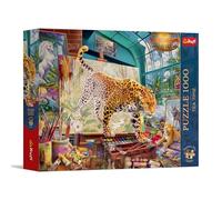 Trefl Premium Plus Quality - Puzzle Tea Time : Léopards dans l'atelier de Peinture - 1000 pièces, série Peintures nostalgiques, pour Adultes et Enfants de 14 Ans et Plus