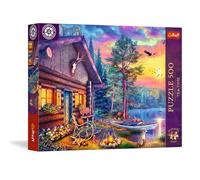 Trefl Premium Plus Quality - Puzzle Tea Time: Sunset Harbour - 500 pièces, série d'images nostalgiques peintes, pièces Parfaitement ajustées, pour Adultes et Enfants âgés de 10 Ans et Plus