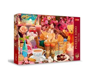 Trefl Premium Plus Quality - Puzzle Tea Time: Tout ce Qui est agréable - 1000 pièces, Série d'Images Nostalgiques Peintes, Pièces Parfaitement Assorties, pour Adultes et Enfants à partir de 12 Ans