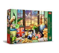 Trefl Premium Plus Quality - Puzzle Tea Time : Tout ce Qui Vient de la Grande-Bretagne - 1000 pièces, Série d'Images Nostalgiques Peintes, pour Adultes et Enfants à partir de 12 Ans
