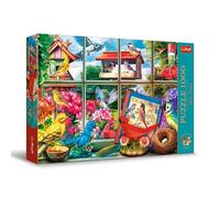 Trefl Premium Plus Quality - Puzzle Tea Time : Univers des Oiseaux - 1000 pièces, Série d'Images Nostalgiques Peintes, Pièces Parfaitement Assorties, pour Adultes et Enfants à partir de 12 Ans