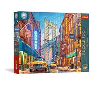 Trefl Premium Plus Quality - Puzzle Tea Time: Vue du Pont de Manhattan - 500 pièces, série d'images nostalgiques peintes, pièces Parfaitement ajustées, pour Adultes et Enfants âgés de 10 Ans et Plus