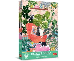 Trefl Premium Plus Quality - Puzzle The Art of Colour : on est Mieux à la Maison - 1000 pièces, Série Pleine de Couleurs, Pièces Parfaitement Assorties, pour Adultes et Enfants à partir de 12 Ans