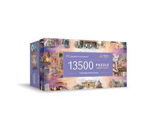 Trefl Prime - Puzzle UFT : Cities Beyond The Clouds - 13 500 pièces, Grand Puzzle avec Monuments Fameux, Collage, Carton Le Plus Épais, Loisir pour Adultes et Enfants à partir de 14 Ans