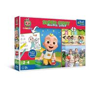 Trefl Primo-Cocomelon, Joyeuse journée des amis-3en1:Puzzle 15 Très Grandes Pièces,Puzzles Colorés avec des Personnages de Bande Dessinée Loisir pour Enfants à partir de 2 Ans