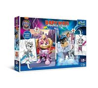 Trefl Primo-Paw Patrol:The Mighty Movie, Chiots héroïques-4en1 : 2x10 Grands Pièces,Puzzles Colorés avec Les Personnages de Pat’Patrouille, pour Les Enfants à partir de 2 Ans